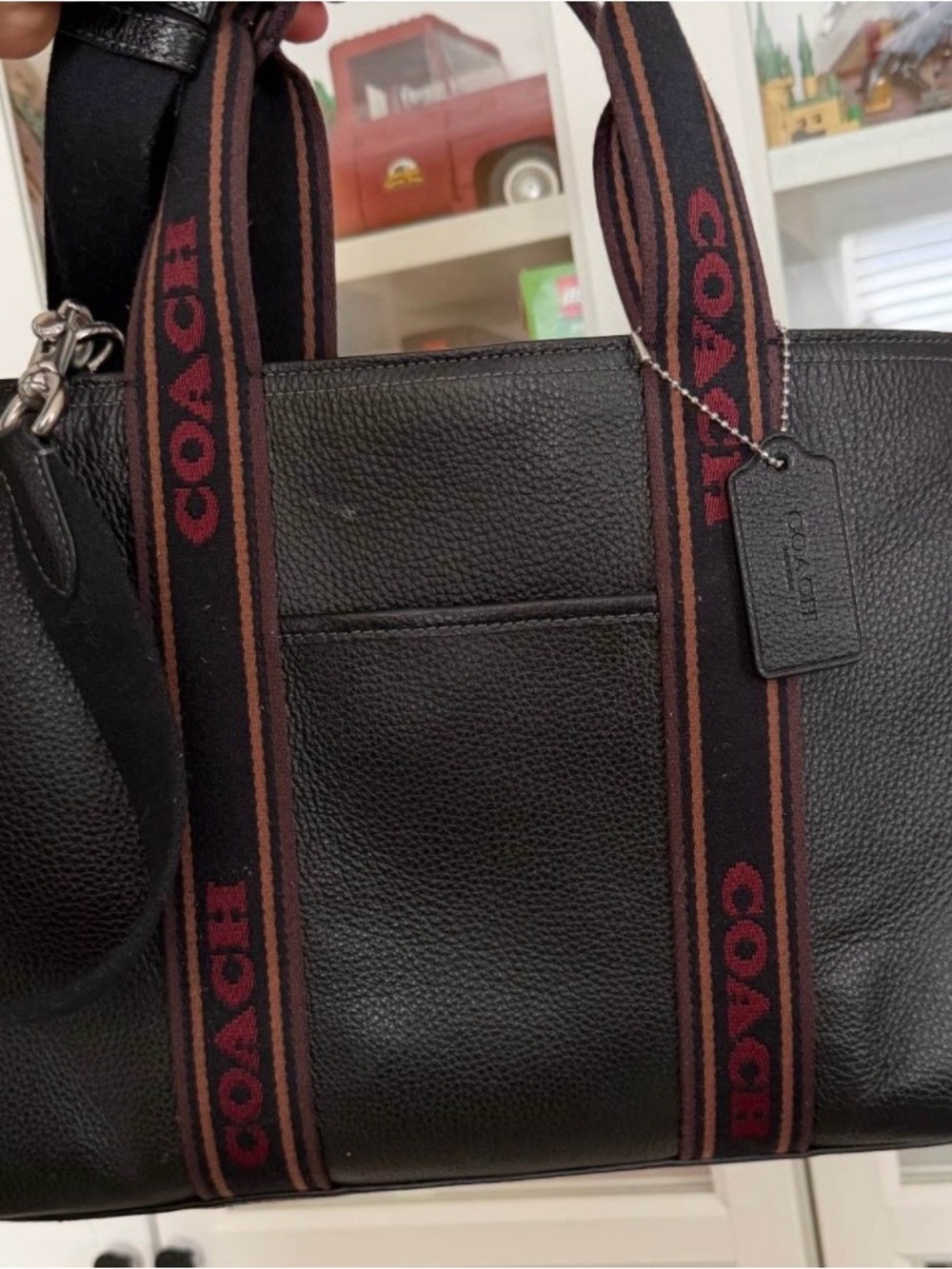 Coach Black Smith Tote 2Way Bag - Picture 4 of 5